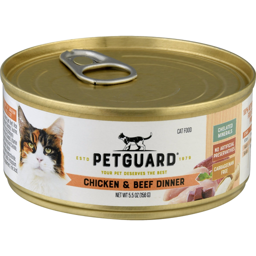 slide 1 of 1, PetGuard Petgrd Cat Chick & Beef, 5.5 oz