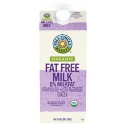 Full Circle Market Organic Fat Free Milk 0.5 gal