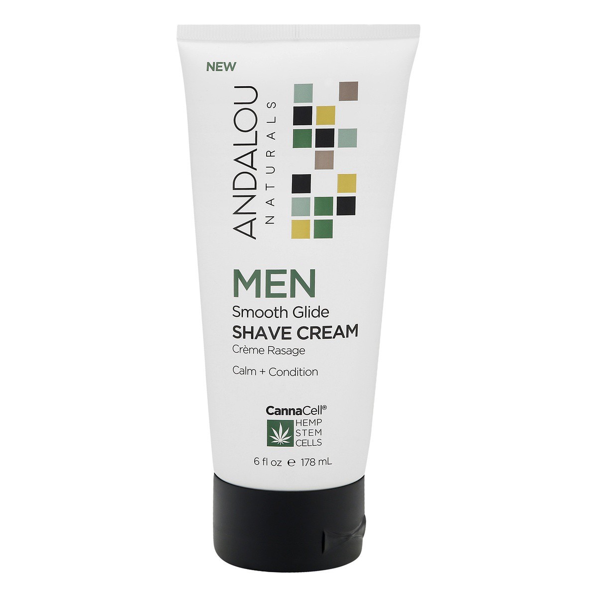 slide 1 of 9, Andalou Naturals Men Smooth Glide Shave Cream, 6 fl oz