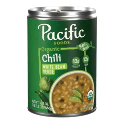 Pacific Foods Organic White Bean Verde Chili, Plant Based, 16.5 oz