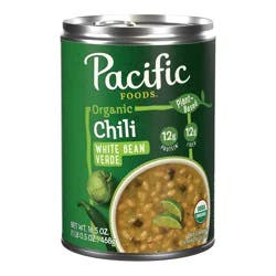 Pacific Foods Organic White Bean Verde Chili, Plant Based, 16.5 oz