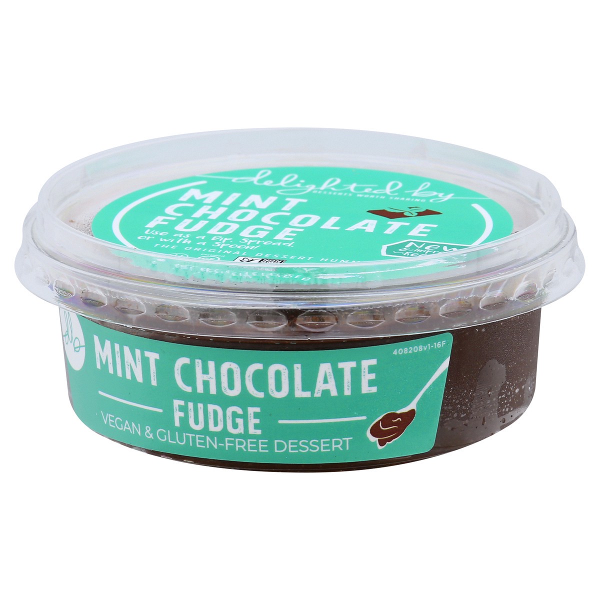 slide 12 of 12, Delighted By Mint Chocolate Fudge Dessert Hummus 8 oz, 8 oz