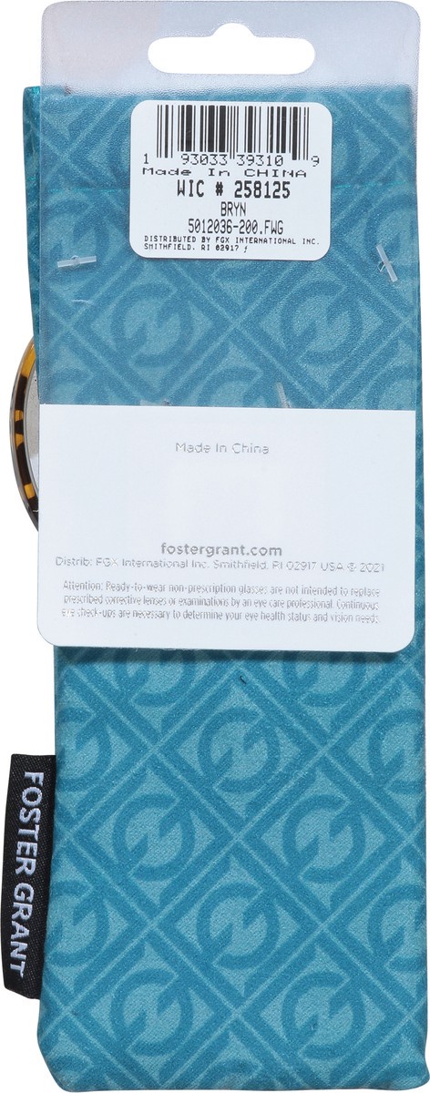 slide 9 of 11, Foster Grant Coloread +2.00 Bryn Reading Glasses 1 ea, 1 ct