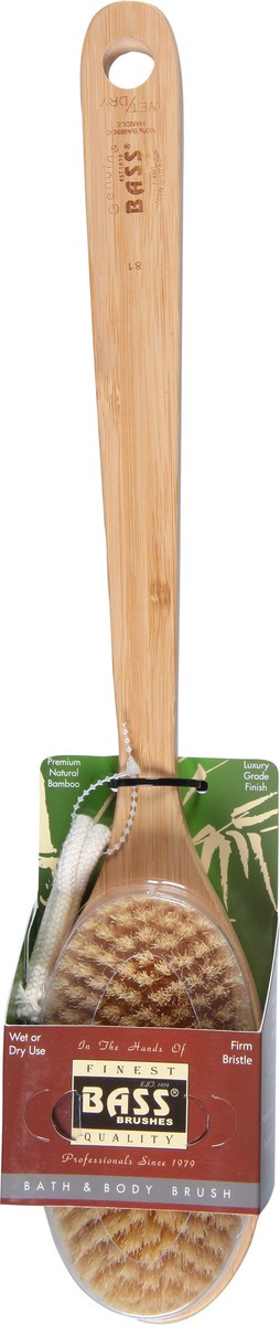 slide 9 of 9, Bass Brushes Deluxe Long Handle Firm Body Shower Scrub, 100% Wild Boar Bristles, 1 ct