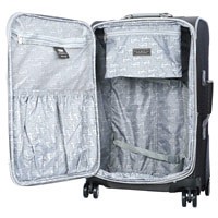 slide 2 of 21, Olympia Tuscany 21-Inch Spinner Carry-On - Black, 14 in x 8 in x 21 in