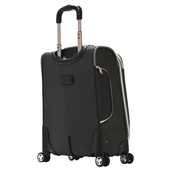 slide 9 of 21, Olympia Tuscany 21-Inch Spinner Carry-On - Black, 14 in x 8 in x 21 in