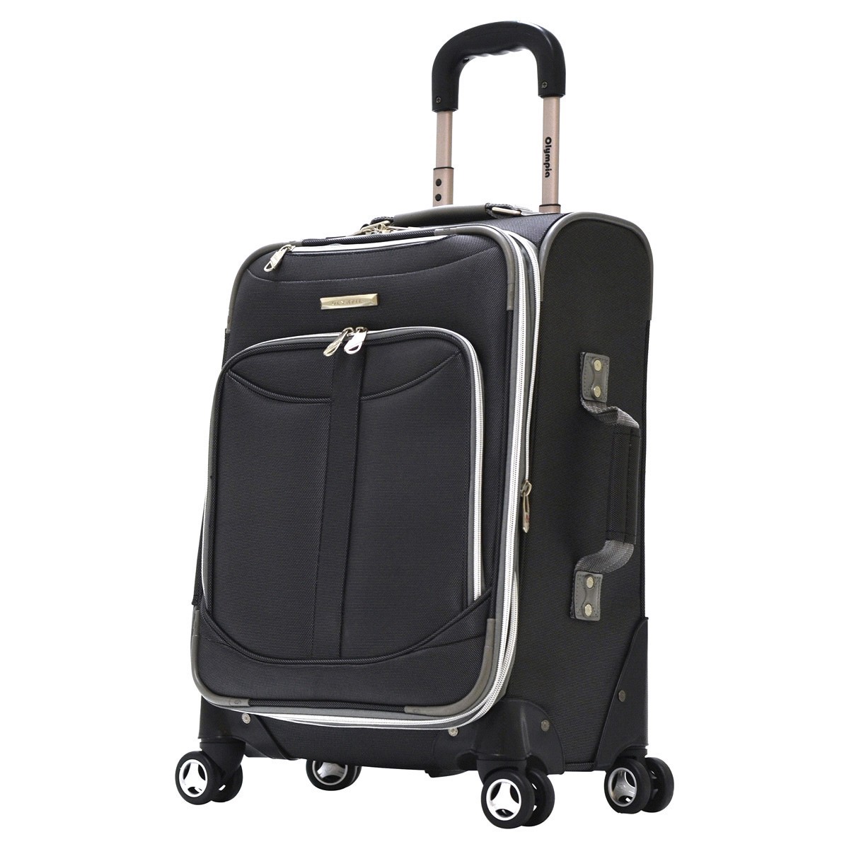 slide 1 of 21, Olympia Tuscany 21-Inch Spinner Carry-On - Black, 14 in x 8 in x 21 in