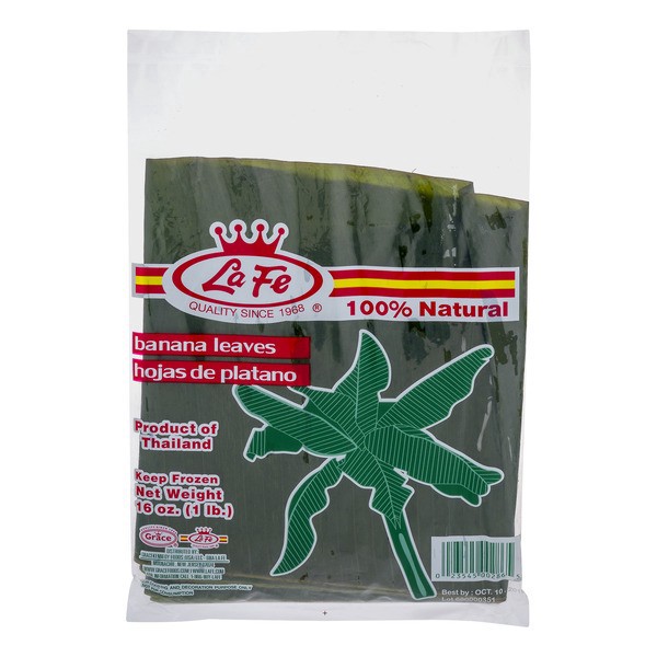 slide 1 of 1, La Fe Banana Leaves, 16 oz