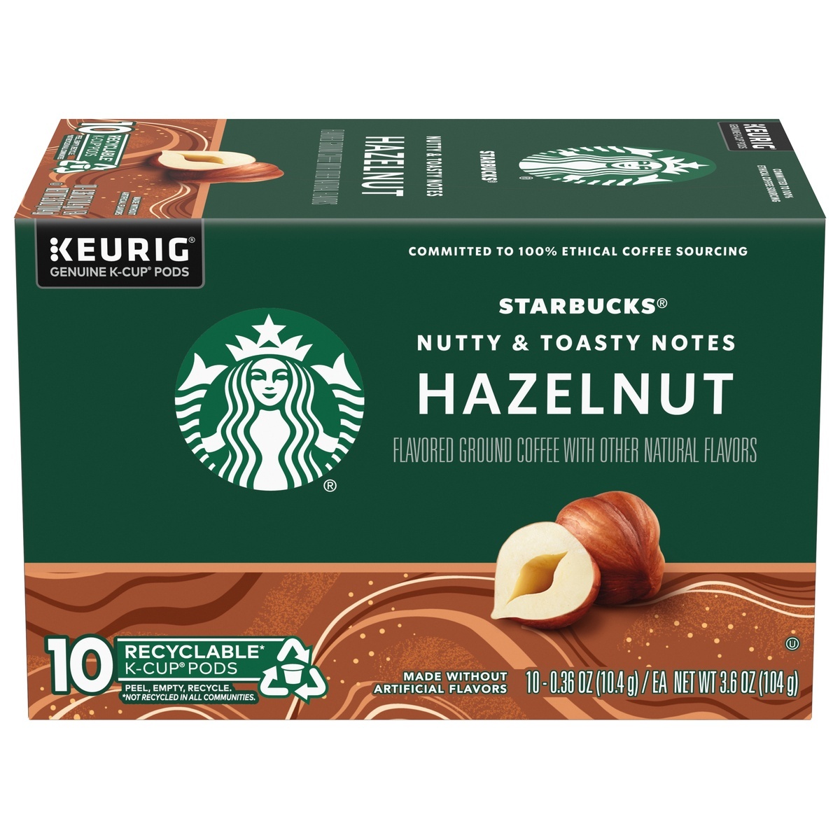 slide 1 of 1, Starbucks Hazelnut Kcup Pods - 10 ct, 10 ct