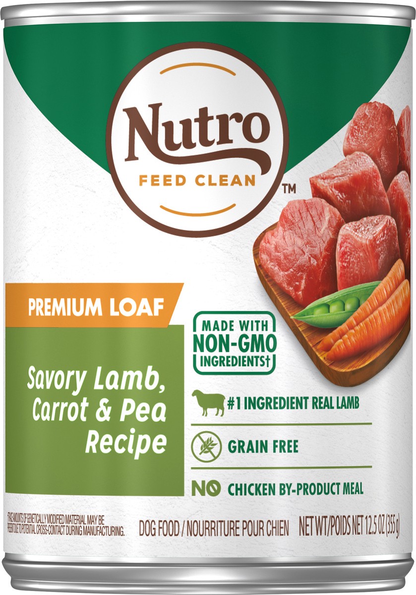 slide 7 of 8, Nutro Natural Choice Premium Loaf Savory Lamb, Carrot & Pea Recipe Dog Food 12.5 oz. Can, 12.5 oz