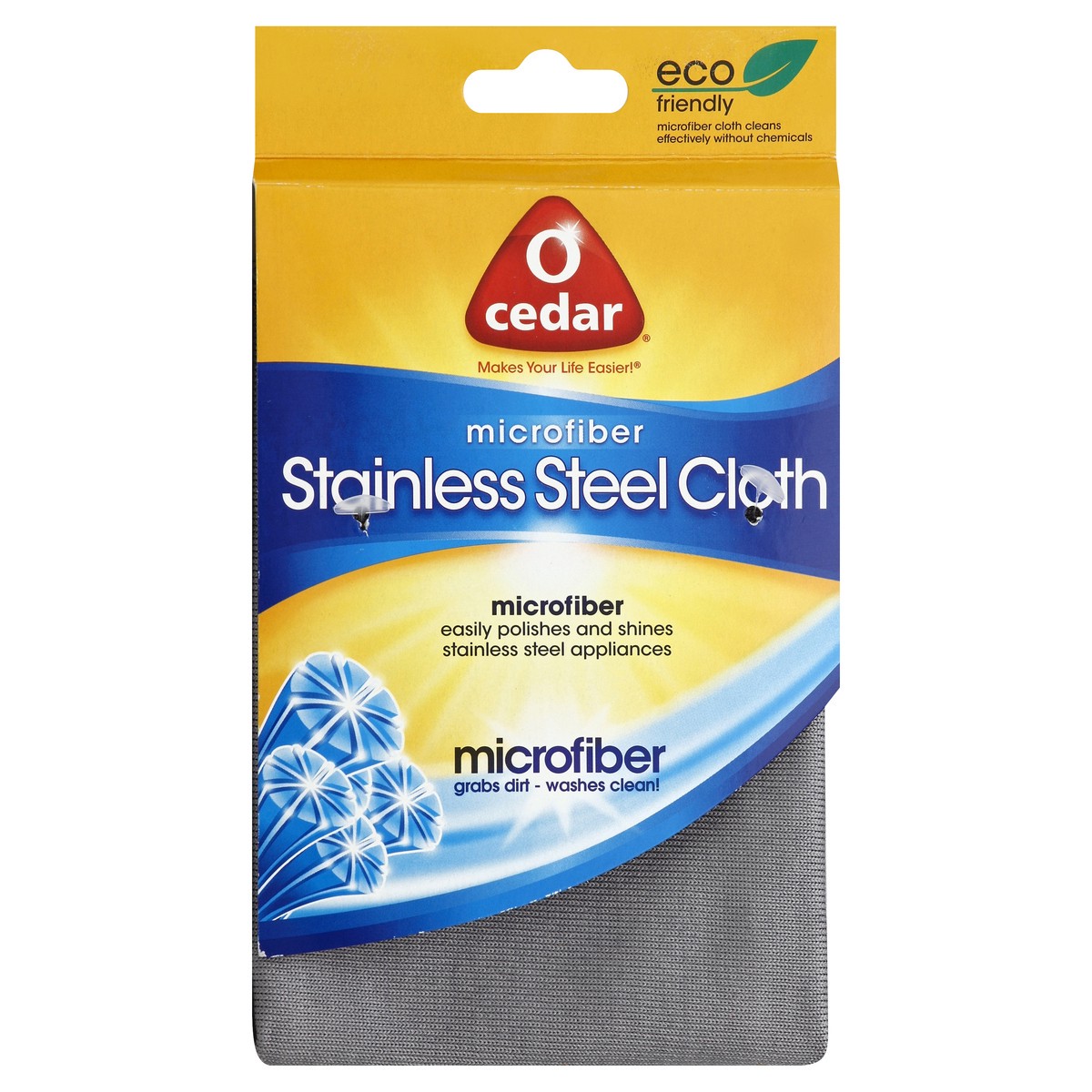 slide 2 of 3, O-Cedar Microfiber Stainless Steel Cloth, 1 ct