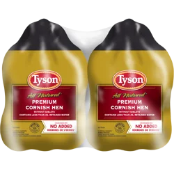 Tyson All Natural* Premium Cornish Hen (Twin Pack), 44 oz. (Frozen)