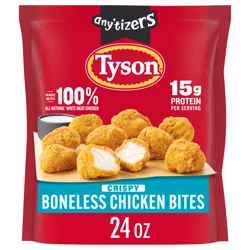 Tyson Any’tizers Frozen Crispy Boneless Chicken Bites, 24 oz