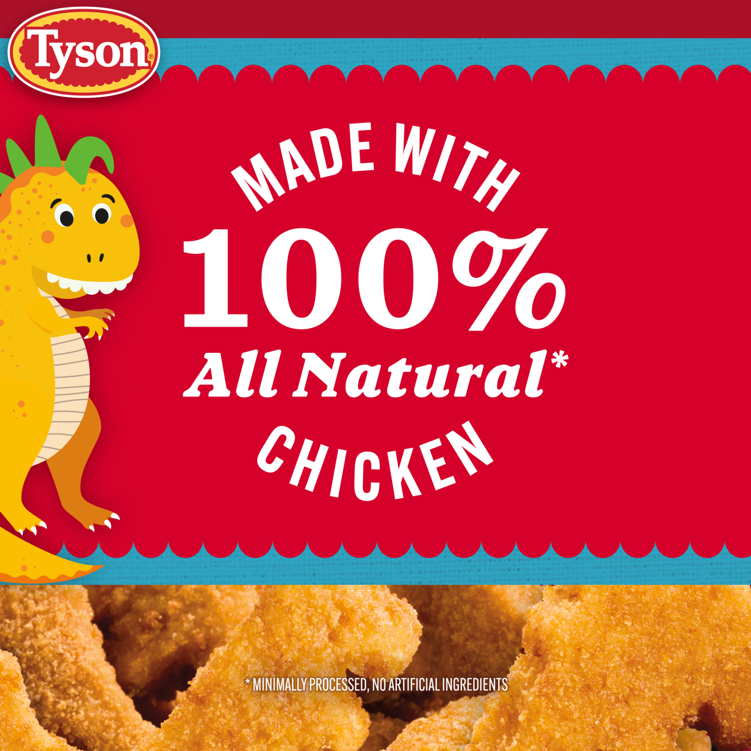 slide 7 of 8, Tyson Frozen Dino Nuggets, 29 oz, 822.13 g