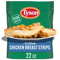 Tyson Grilled & Ready Fully Cooked Grilled Chicken Breast Strips, 22 oz. (Frozen)