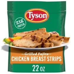 Tyson Grilled & Ready Fully Cooked Fajita Frozen Chicken Strips