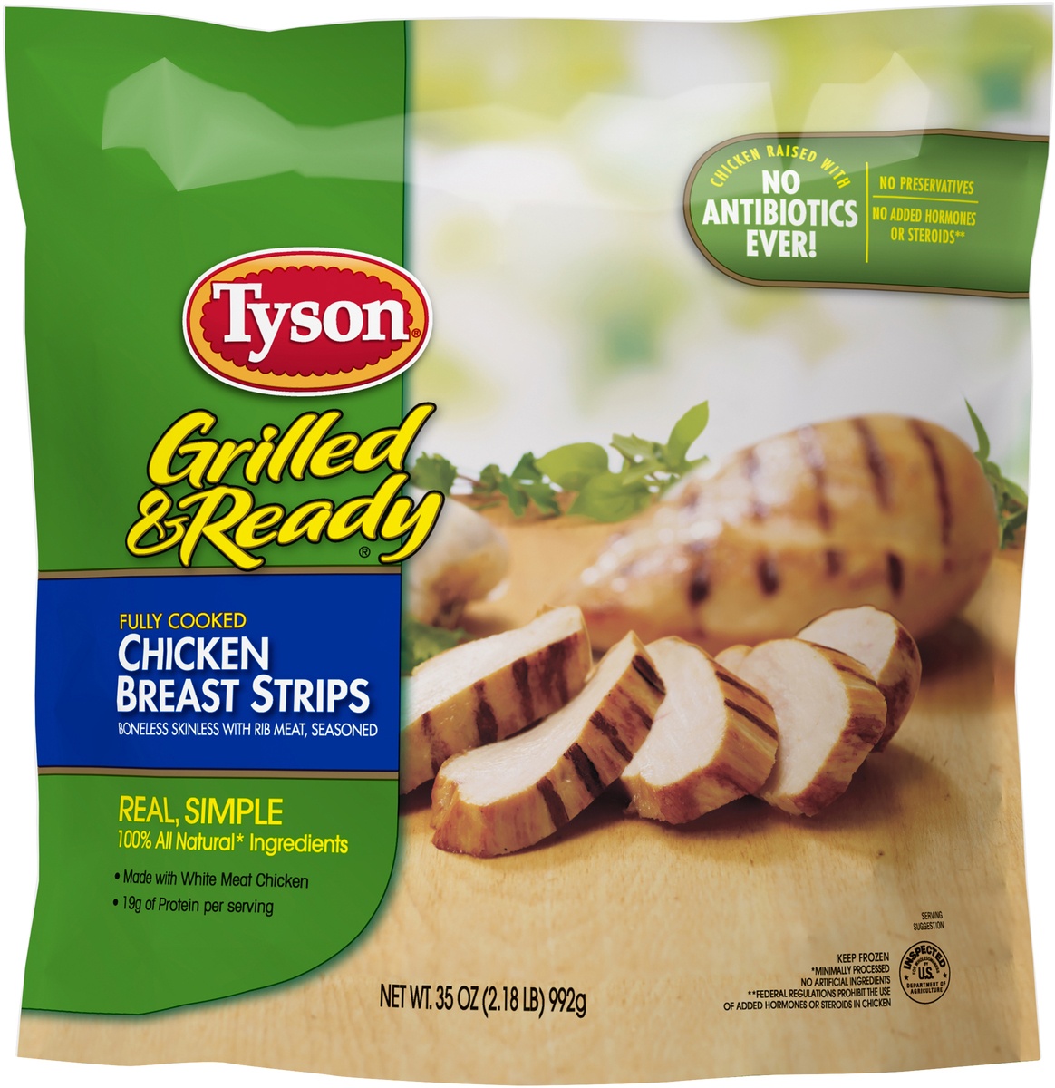 slide 6 of 7, Tyson Grilled & Ready Chicken Breast Strips, 35 oz