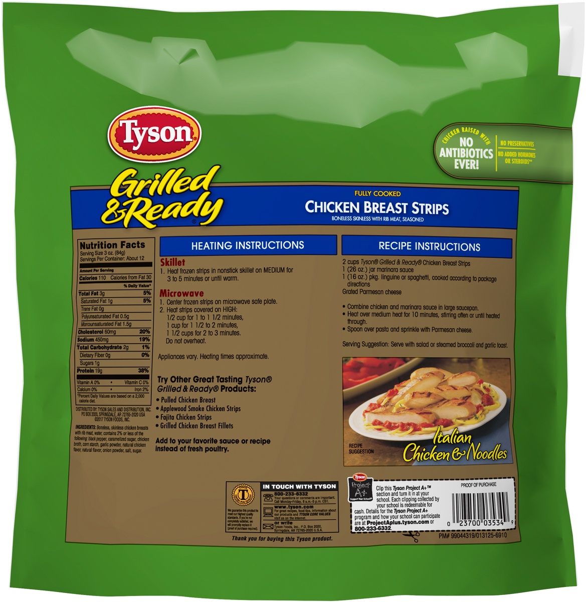 slide 7 of 7, Tyson Grilled & Ready Chicken Breast Strips, 35 oz