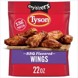 Tyson Any'tizers Honey BBQ Bone-In Chicken Wings, 22 oz. (Frozen)