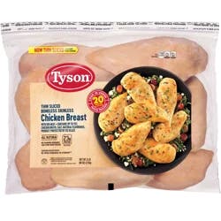 Tyson Uncooked All Natural* Chicken Breast Portions with Rib Meat, 6 lb. (Frozen)