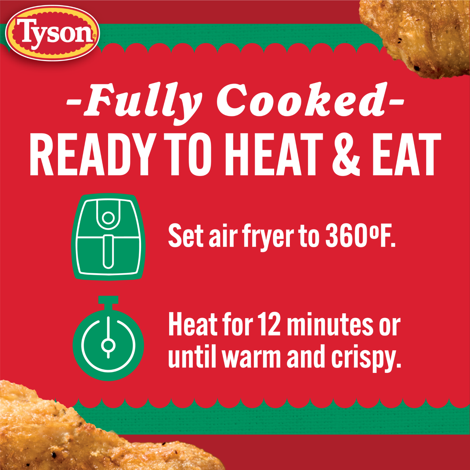 slide 2 of 8, Tyson Frozen Garlic Parmesan Crispy Wings, 16 oz, 16 oz