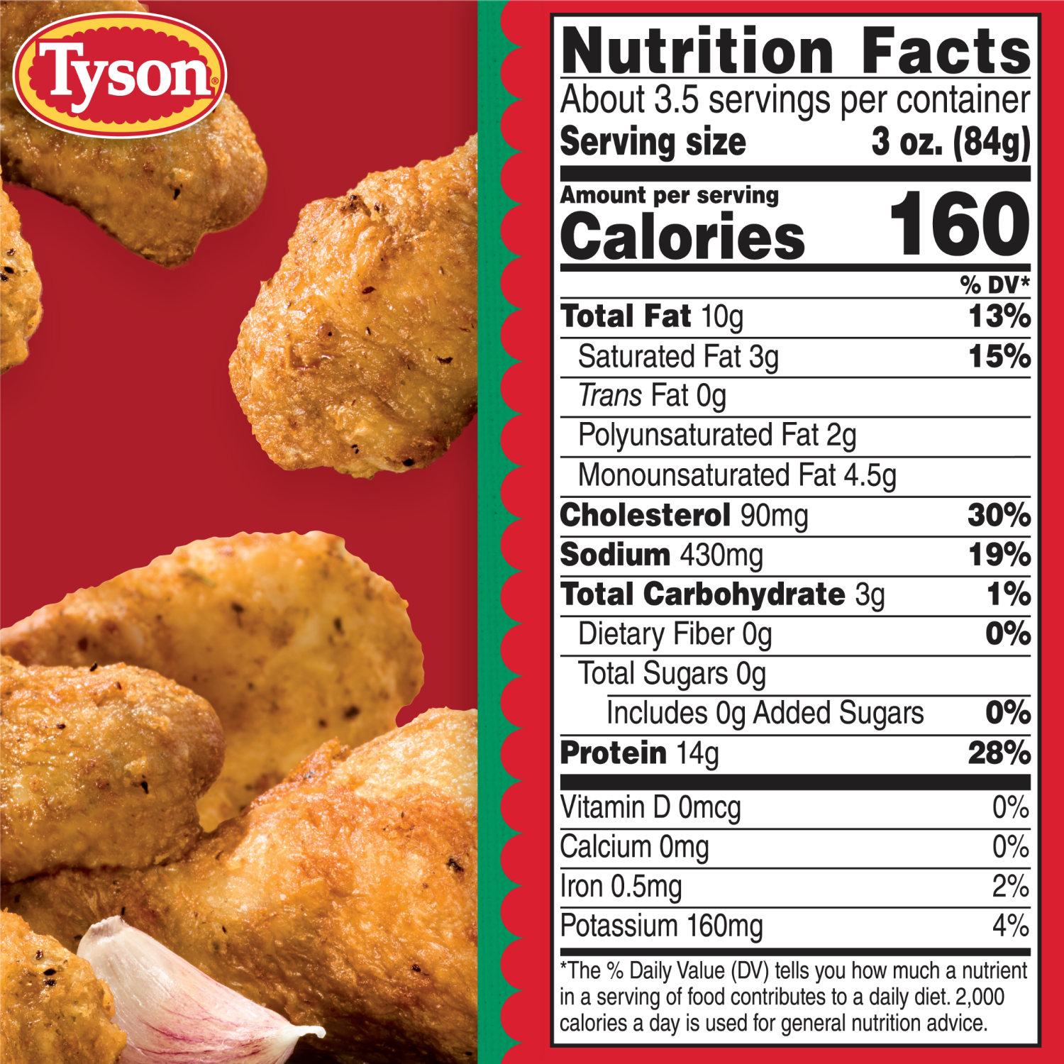slide 5 of 8, Tyson Frozen Garlic Parmesan Crispy Wings, 16 oz, 16 oz