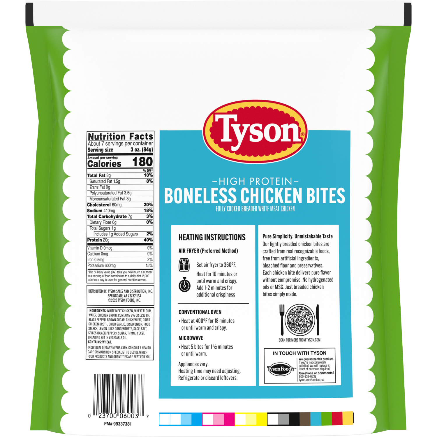 slide 2 of 8, Tyson Frozen Lightly Breaded Boneless Chicken Bites, 20 oz, 20 oz