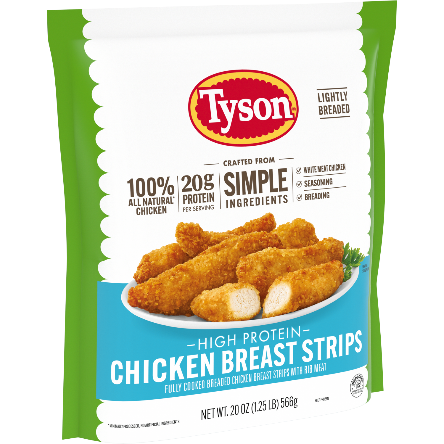 slide 6 of 8, Tyson Frozen Lightly Breaded Boneless Chicken Bites, 20 oz, 20 oz