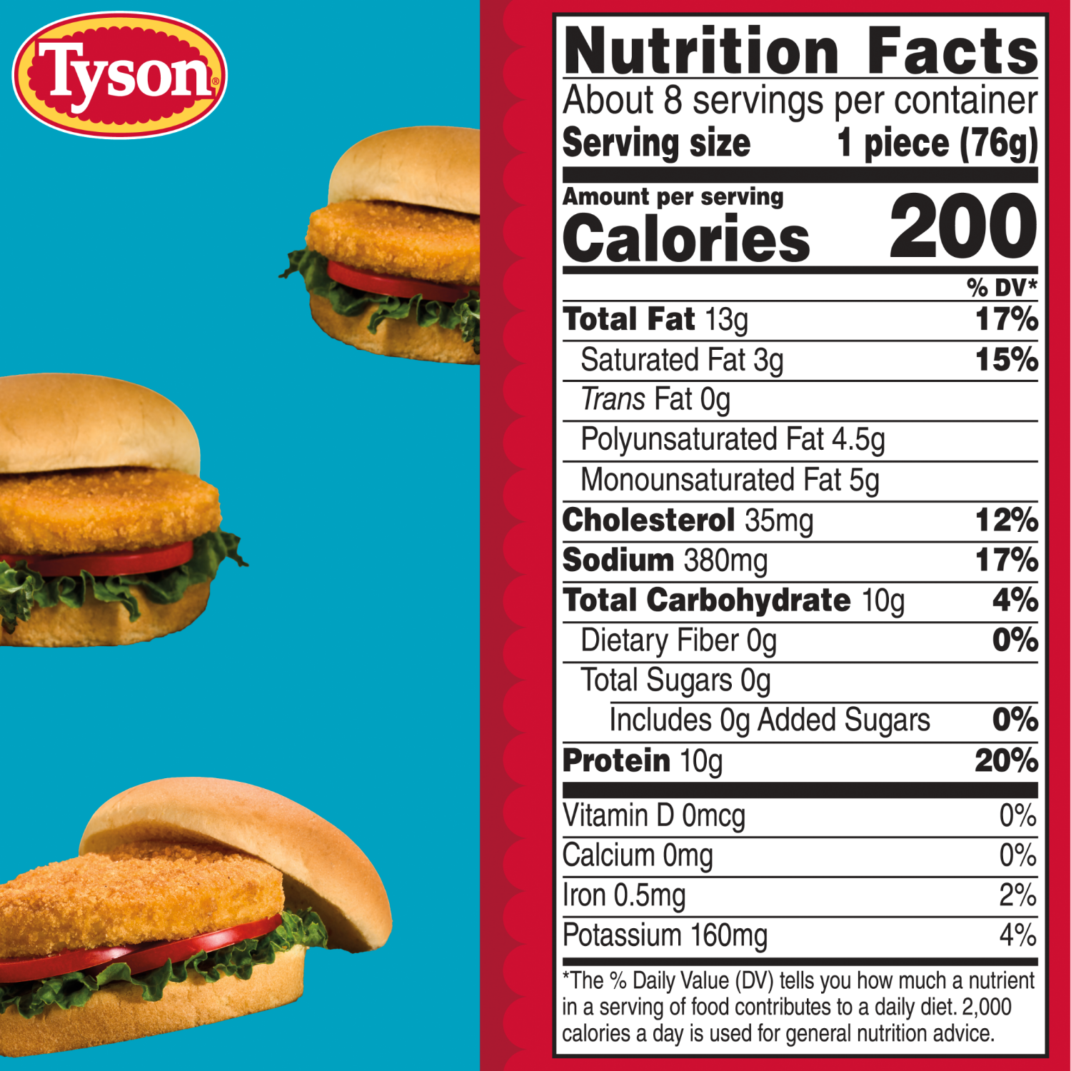 slide 8 of 8, Tyson Fully Cooked Chicken Patties, 23 oz. (Frozen), 23 oz