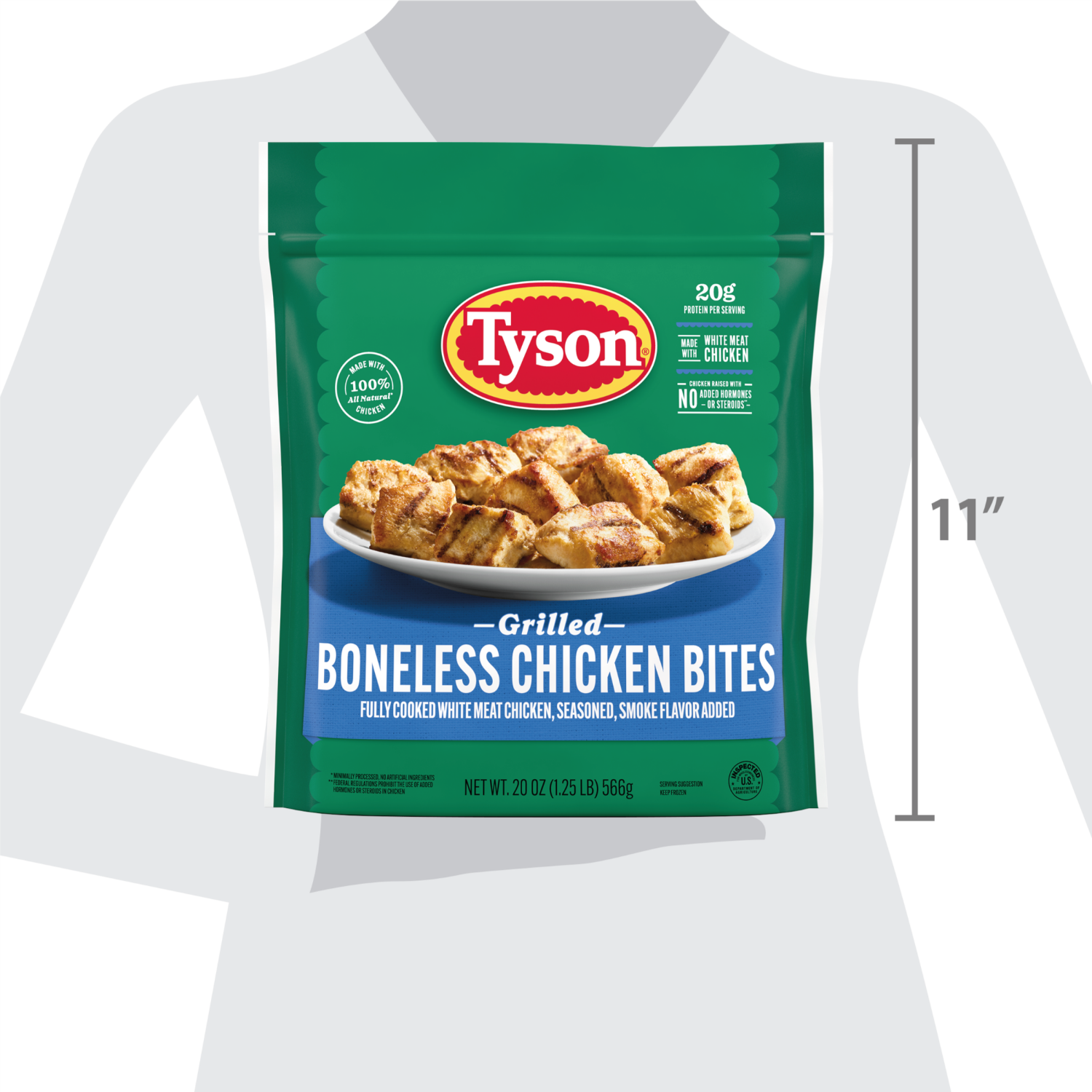 slide 3 of 8, Tyson Grilled Boneless Chicken Bites, 20 oz, 20 oz