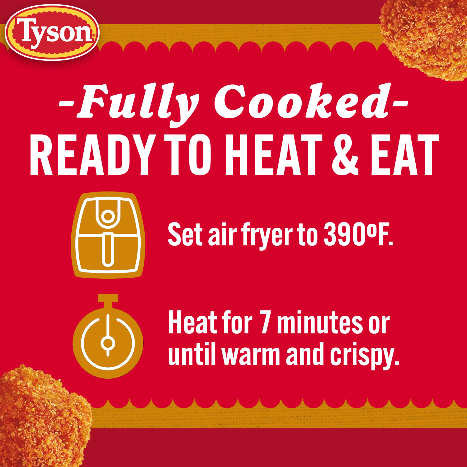 slide 7 of 8, Tyson Frozen Fired Up Popcorn Chicken, 25 oz, 25 oz