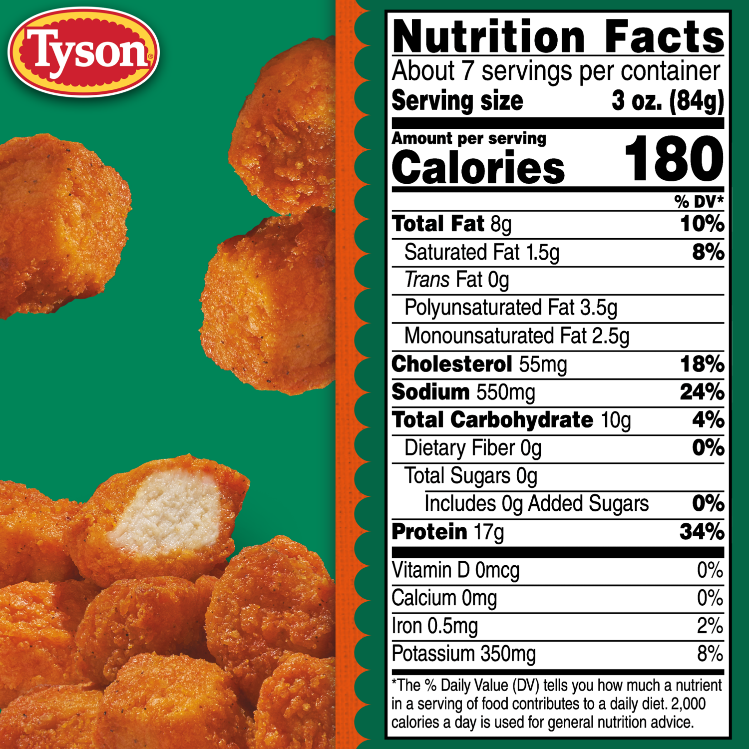 slide 5 of 8, Tyson Frozen Lightly Breaded Buffalo Style Boneless Chicken Bites, 20 oz, 20 oz