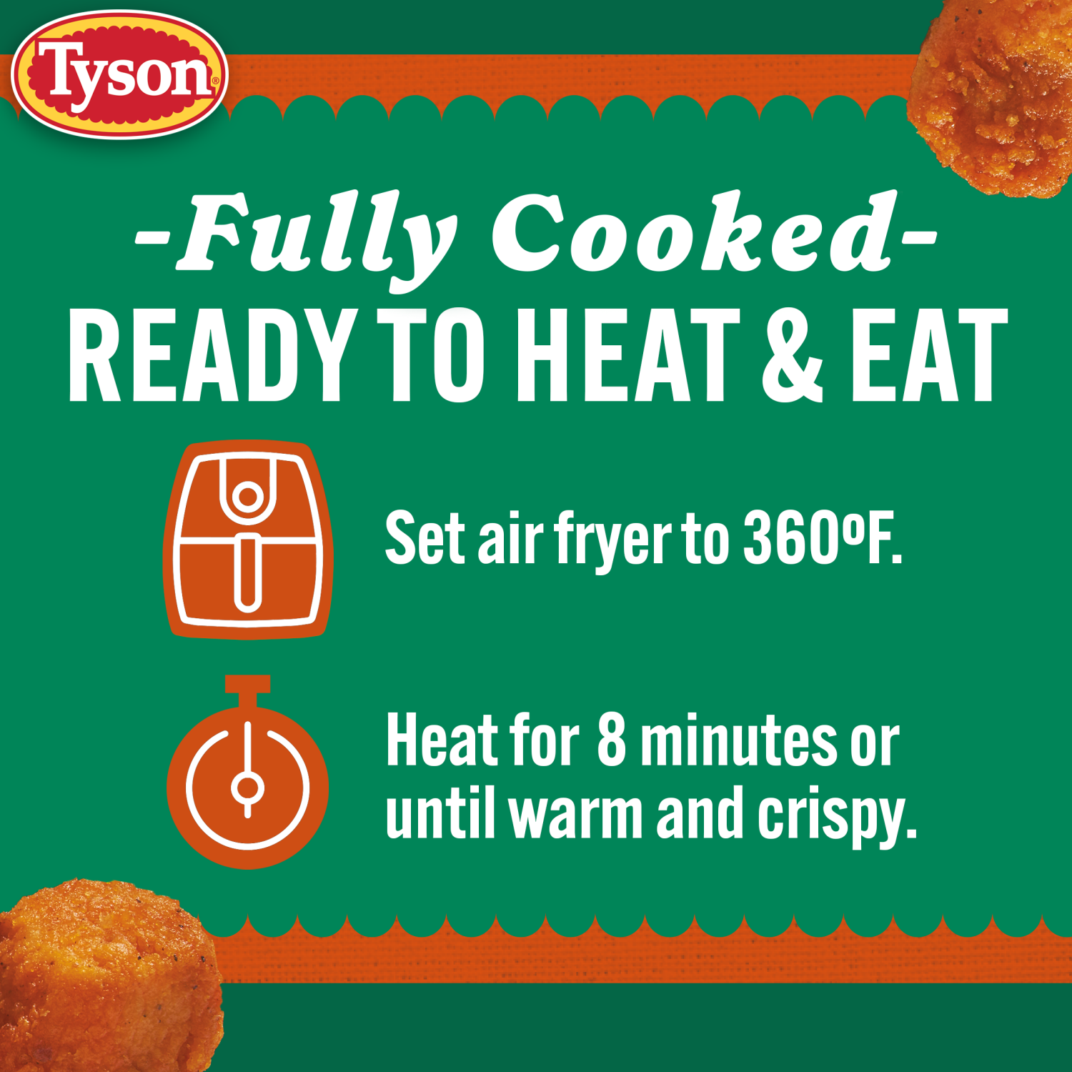 slide 6 of 8, Tyson Frozen Lightly Breaded Buffalo Style Boneless Chicken Bites, 20 oz, 20 oz