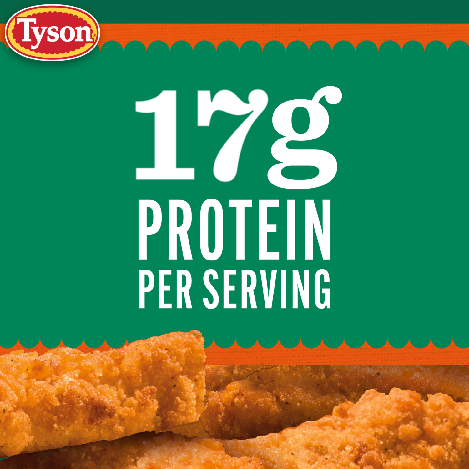 slide 6 of 7, Tyson Lightly Breaded Buffalo Style Chicken Breast Strips, Fully Cooked, 20 oz