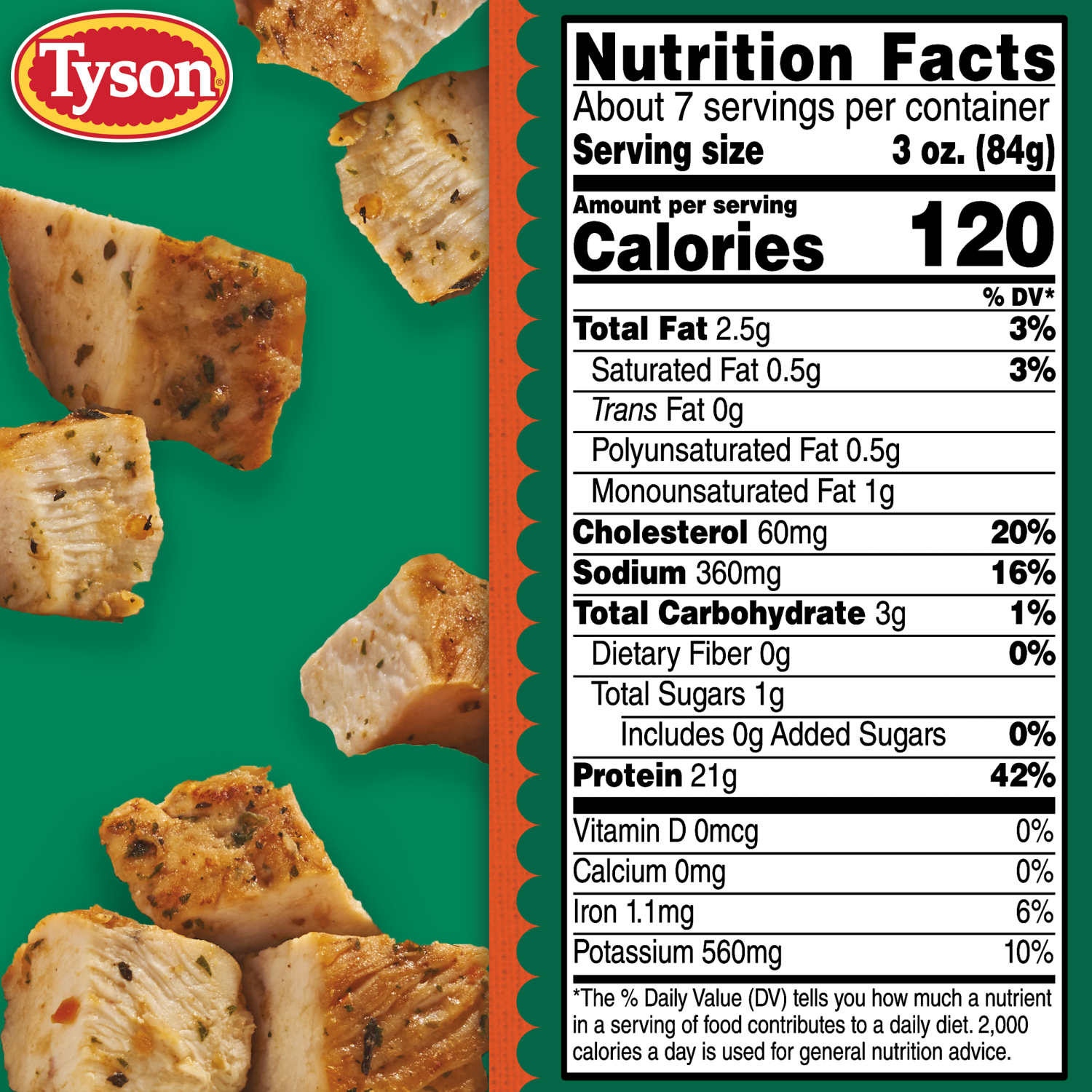 slide 4 of 7, Tyson Sundried Tomato Flavored Diced Chicken Breast, 20 oz