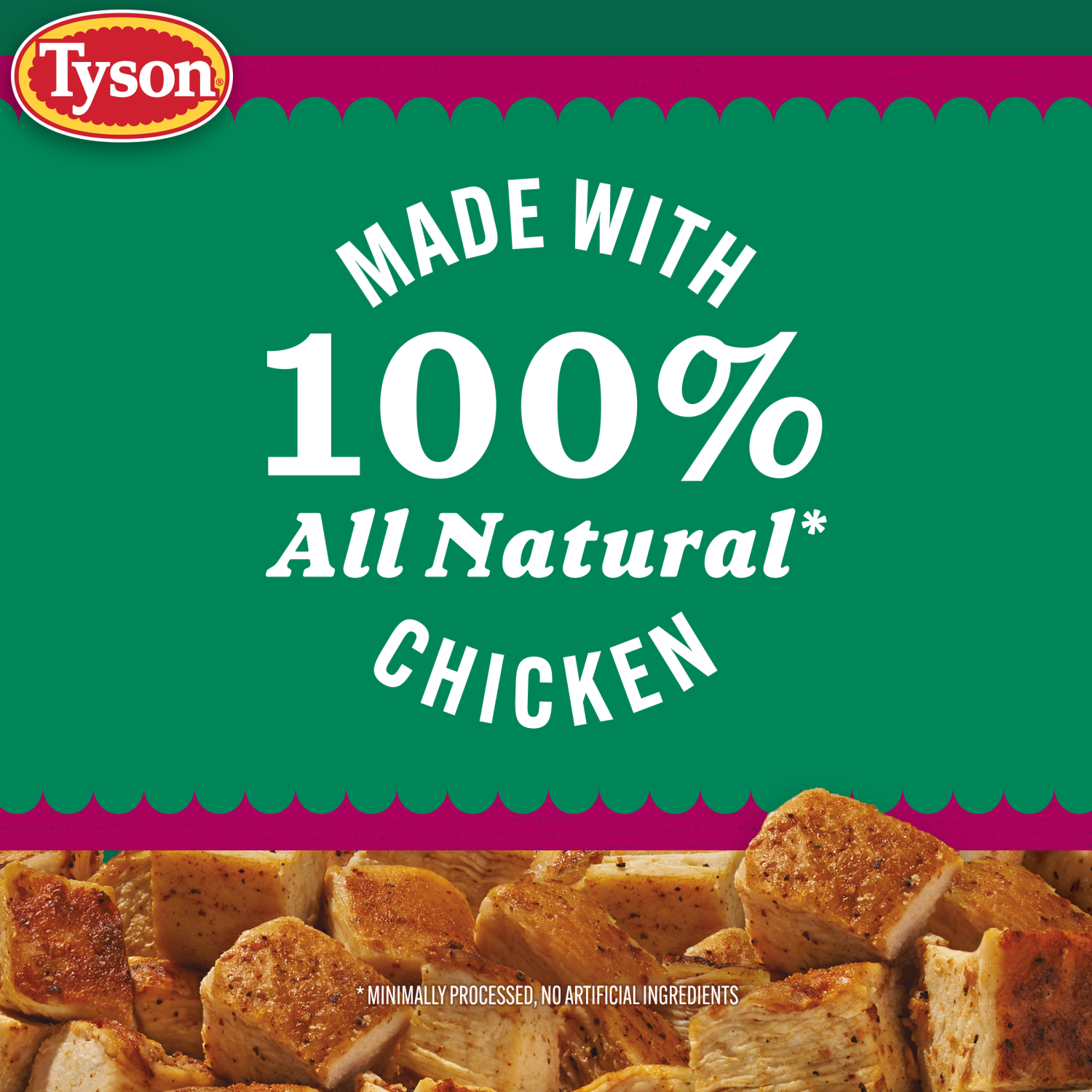 slide 2 of 7, Tyson Blackened Flavored Diced Chicken Breast, Fully Cooked, 20 oz