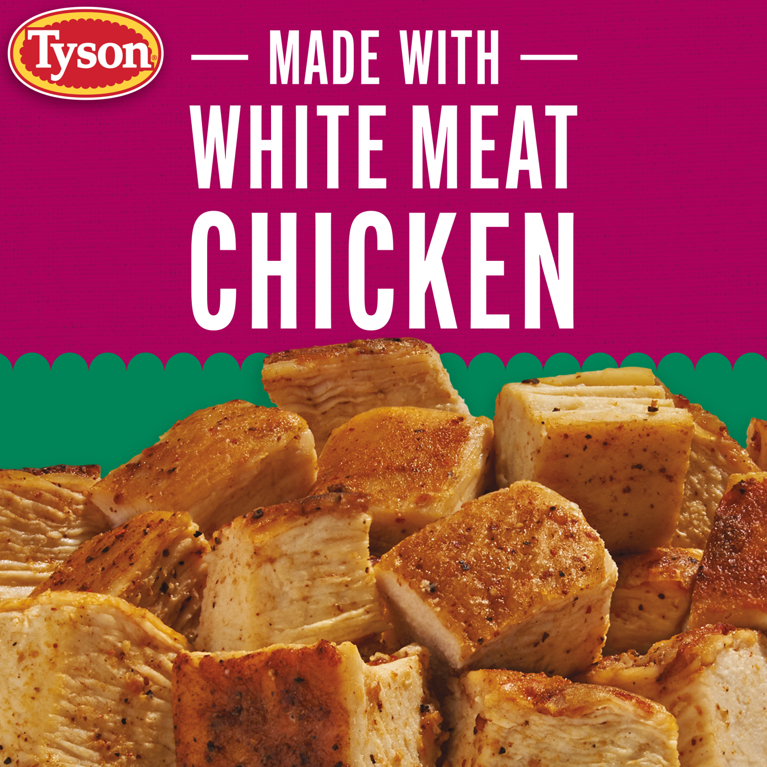slide 5 of 7, Tyson Blackened Flavored Diced Chicken Breast, Fully Cooked, 20 oz