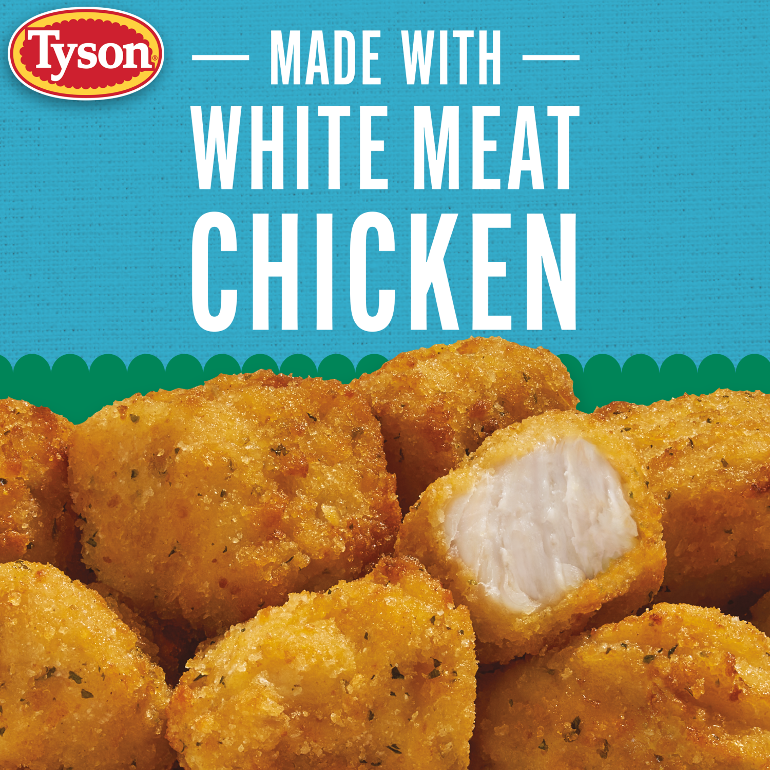 slide 5 of 7, Tyson Lightly Breaded Garlic Parmesan Boneless Chicken Bites, Fully Cooked, 20 oz