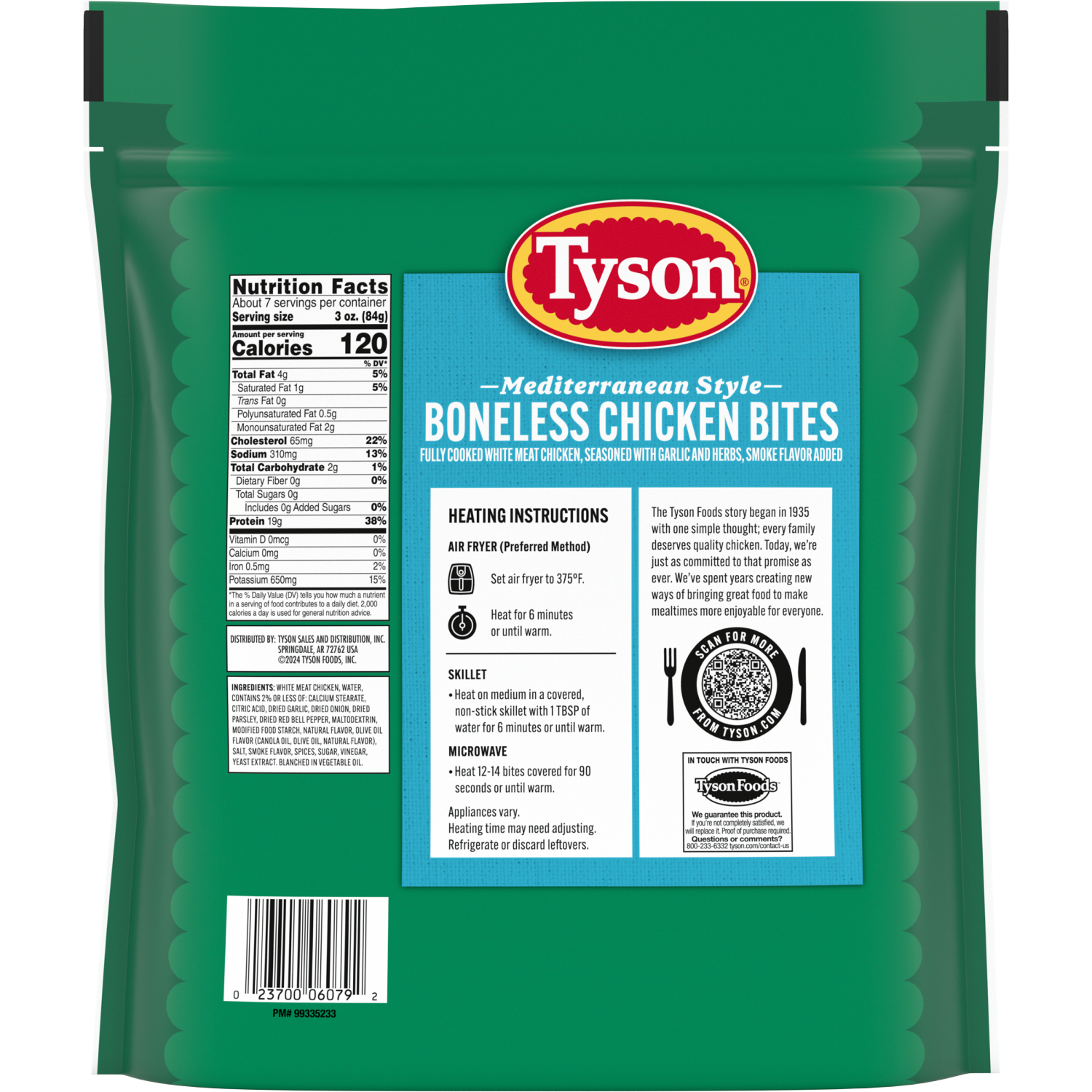 slide 3 of 8, Tyson Mediterranean Style Boneless Chicken Bites, Fully Cooked, 20 oz