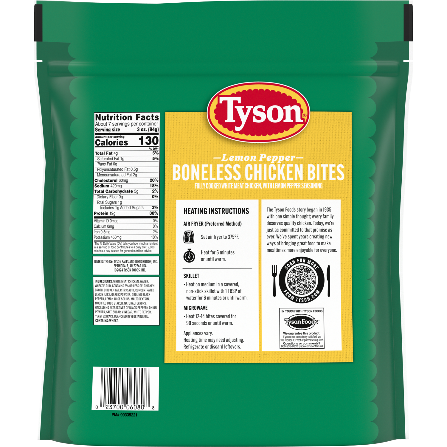 slide 2 of 7, Tyson Lemon Pepper Boneless Chicken Bites, Fully Cooked, 20 oz