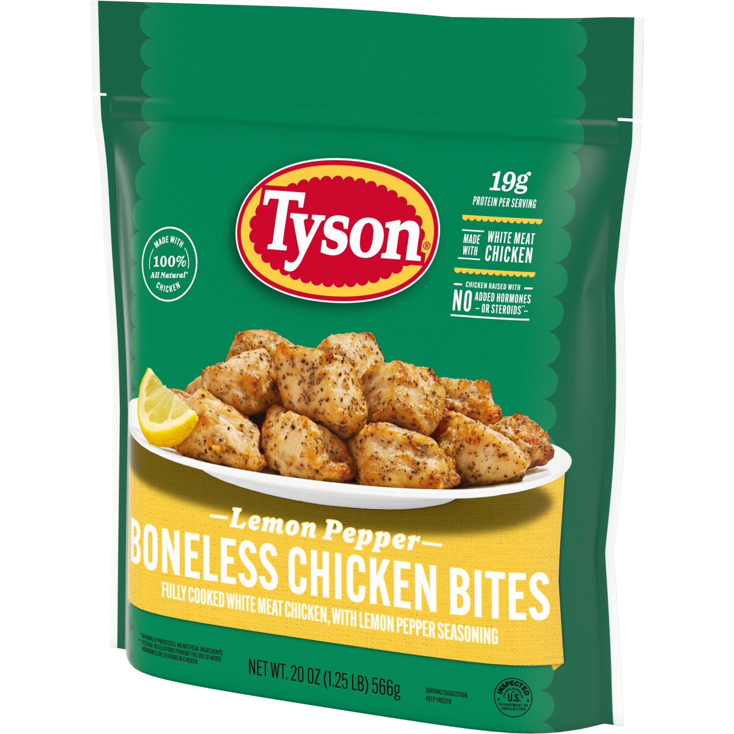 slide 3 of 7, Tyson Lemon Pepper Boneless Chicken Bites, Fully Cooked, 20 oz