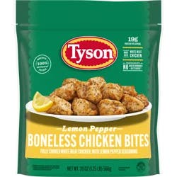 Tyson Lemon Pepper Boneless Chicken Bites, Fully Cooked