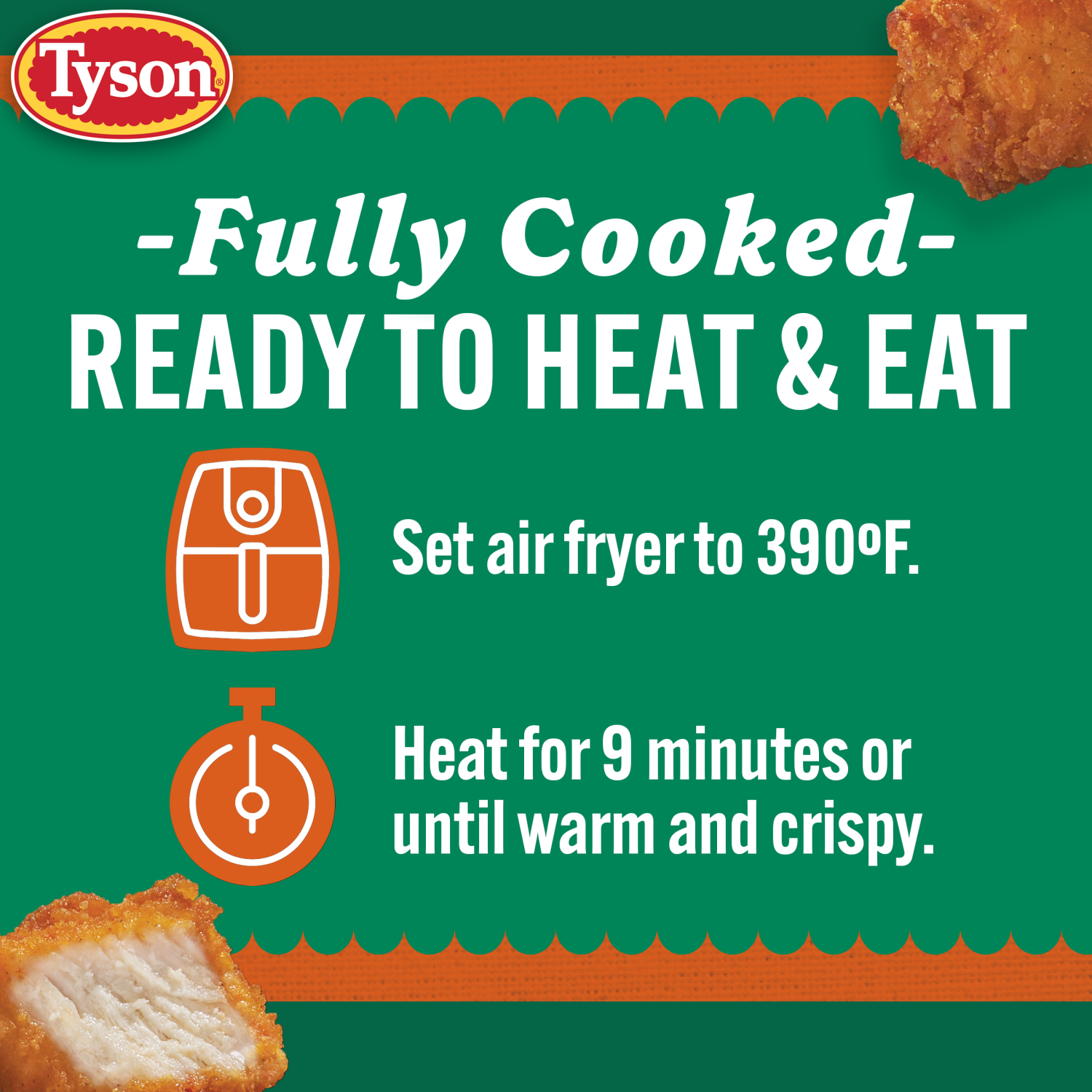 slide 3 of 7, Tyson Lightly Breaded Hot Honey Boneless Chicken Bites, Fully Cooked, 20 oz