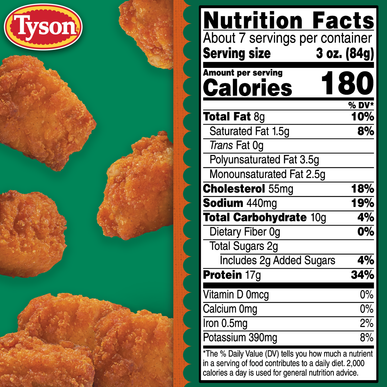 slide 4 of 7, Tyson Lightly Breaded Hot Honey Boneless Chicken Bites, Fully Cooked, 20 oz