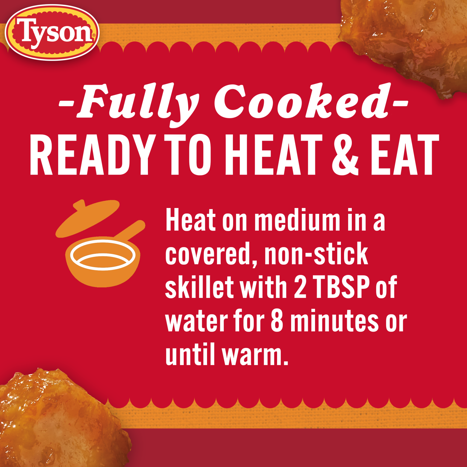 slide 4 of 8, Tyson Hot Orange Boneless Chicken Bites, Fully Cooked, 20 oz