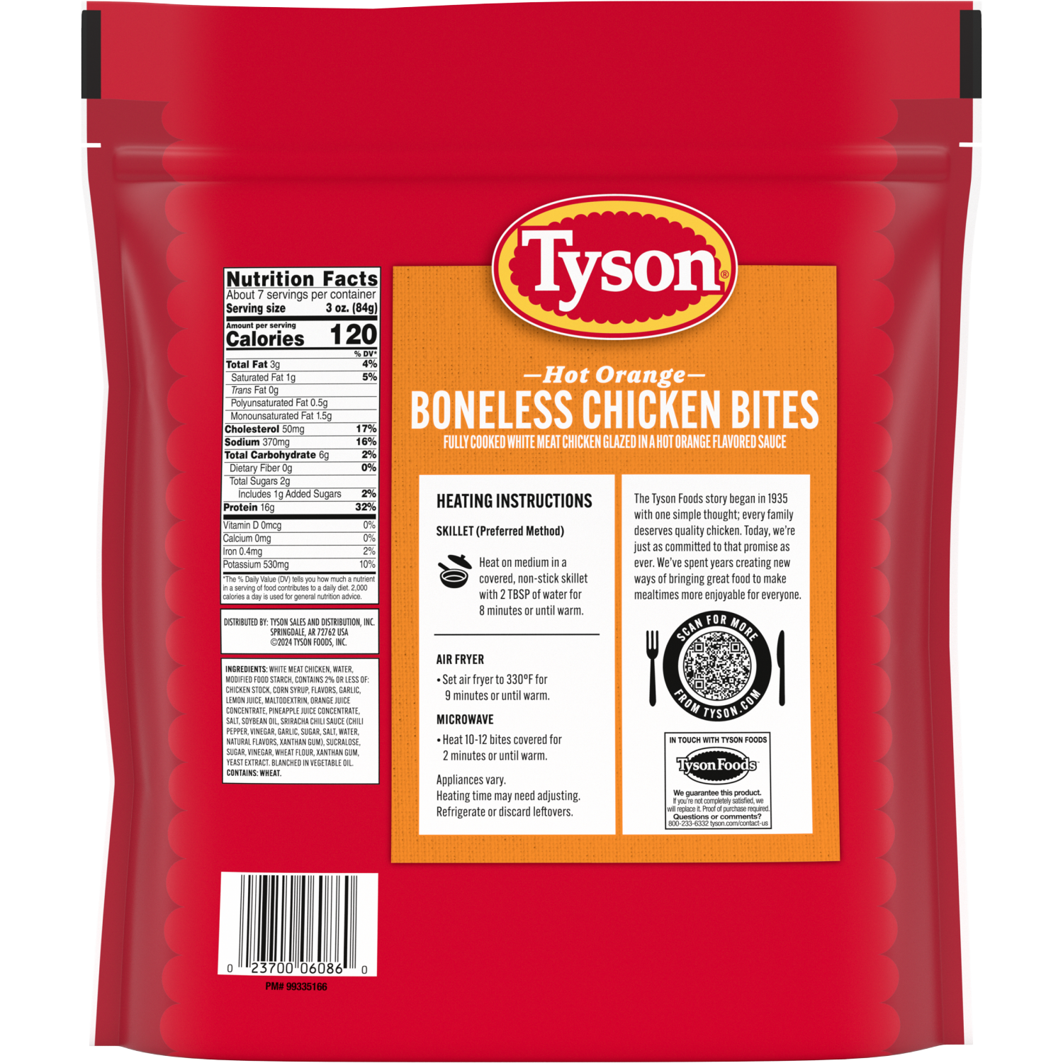 slide 3 of 8, Tyson Hot Orange Boneless Chicken Bites, Fully Cooked, 20 oz