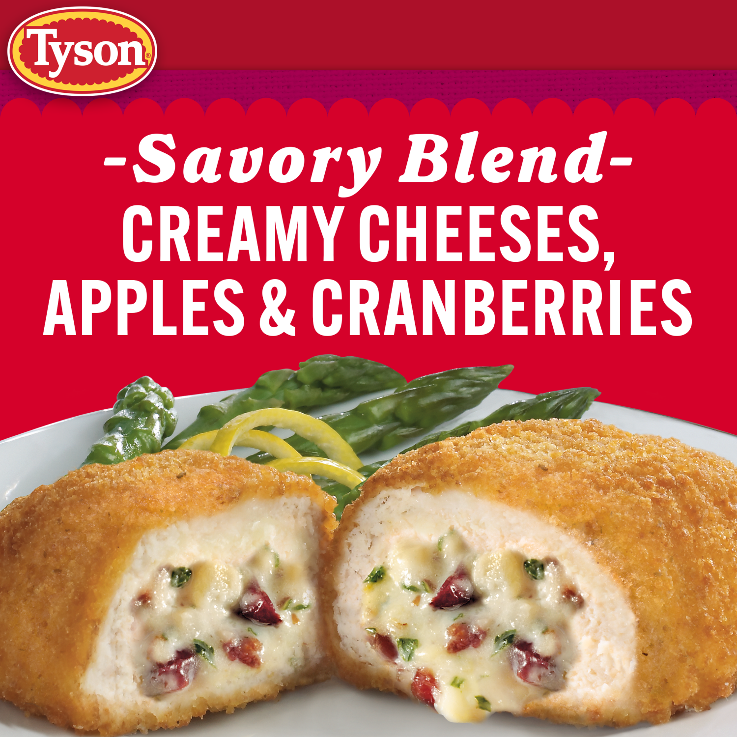 slide 8 of 8, Tyson Frozen Stuffed Chicken Breasts Creme Brie Apple, 2 Count, 2 ct