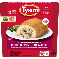 Tyson Frozen Stuffed Chicken Breasts Creme Brie Apple, 2 Count
