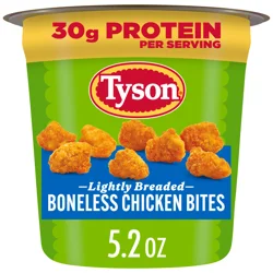 Tyson Frozen Lightly Breaded Chicken Bites Cup Fully Cooked, 5.2 Oz