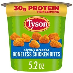Tyson Frozen Lightly Breaded Chicken Bites Cup Fully Cooked, 5.2 Oz